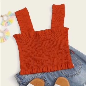Frill Trimmed Crop Top